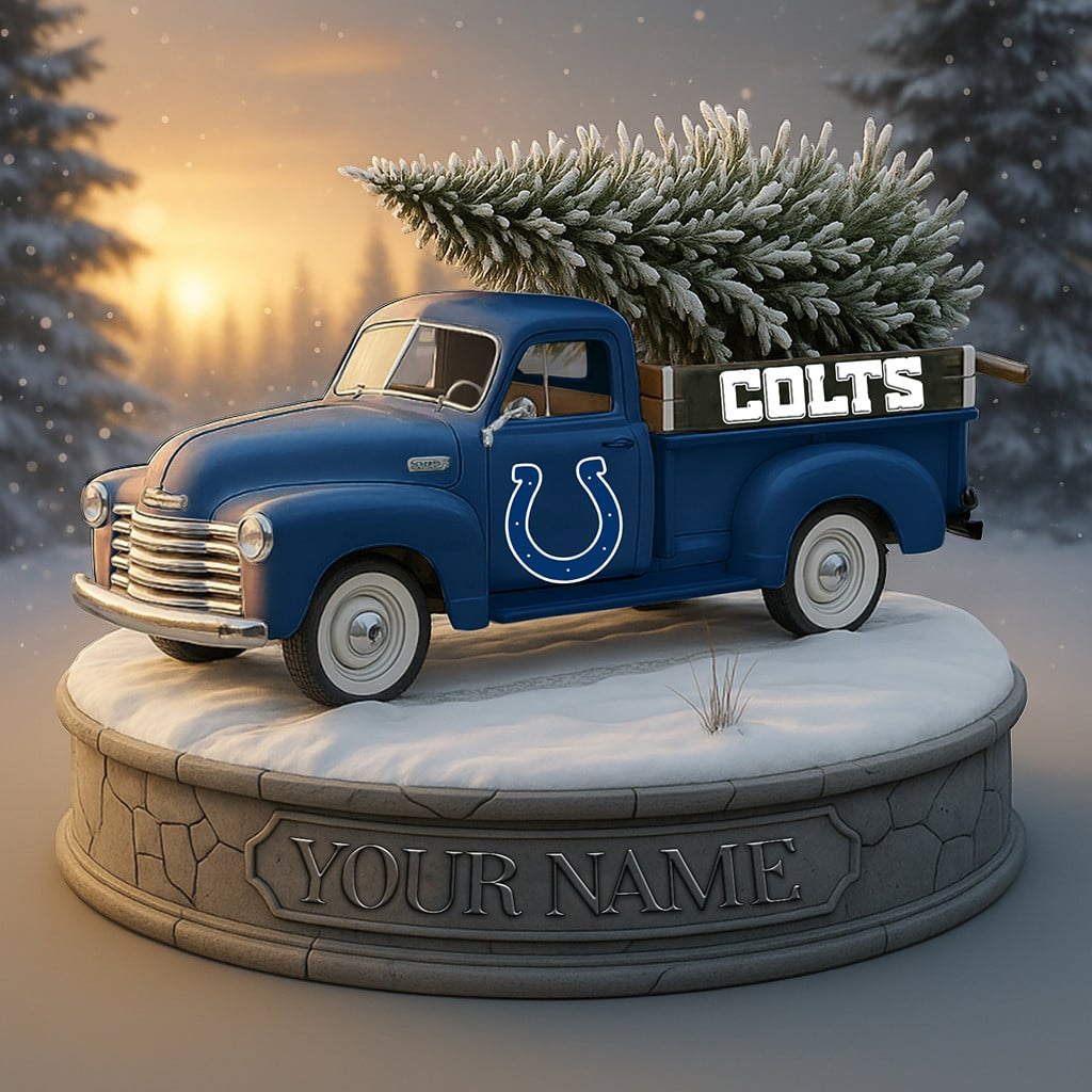 IND Custom NFL Christmas Acrylic Block Plaque Decor DatND DVT