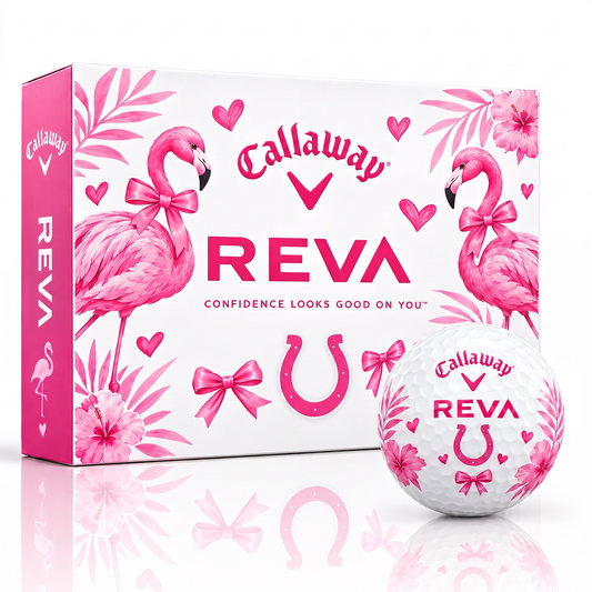 IND X Callaway REVA NFL Tropical Pink Bow Golf Ball Set for Her