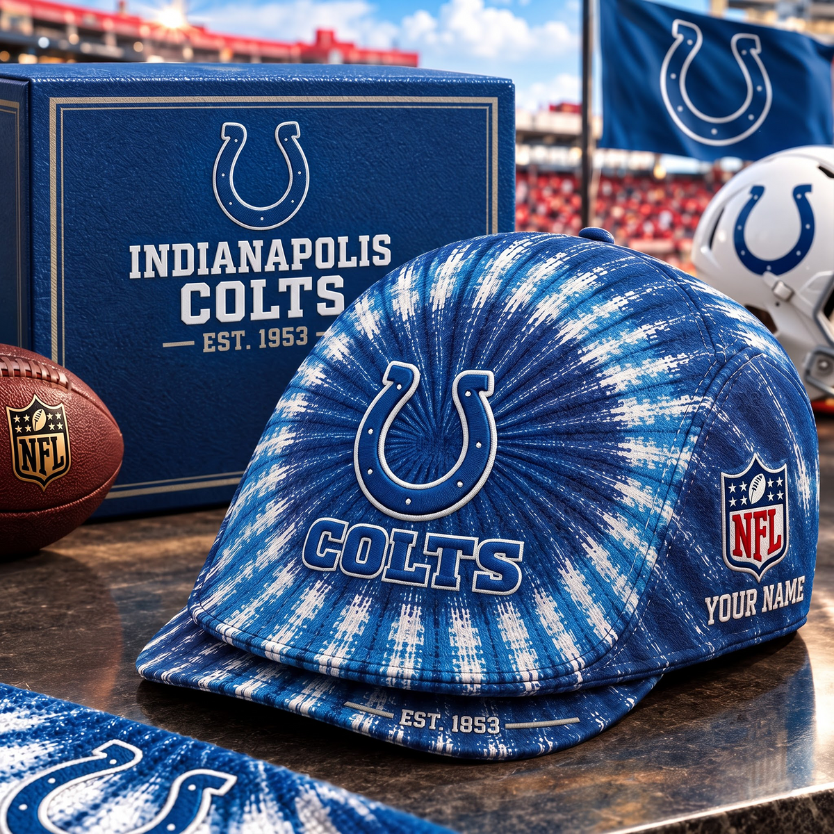 IND X Custom-Printed Jeff Hat – Gift for NFL Fans (Limited Edition, Name Customizable)