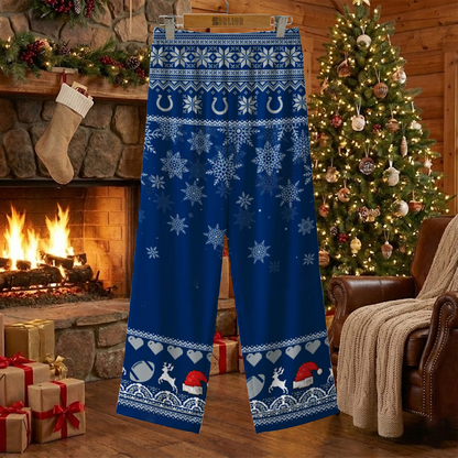 IND X NFL Unique 3 Gnomes Art Design For The 2025 Holiday Season Satin Pajamas Set