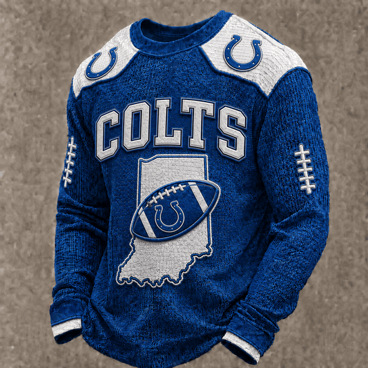 IND X Premium NFL  Vintage Baseball Stitch Sweatshirt
