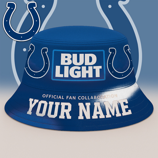 IND x NFL Bud Light Personalized Bucket Hat DATND TANTD