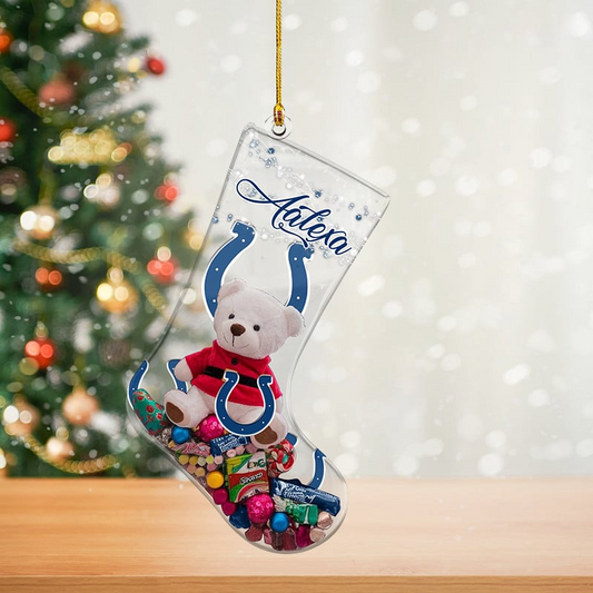 IND x NFL Christmas Personalized Acrylic Ornament DatND DVT
