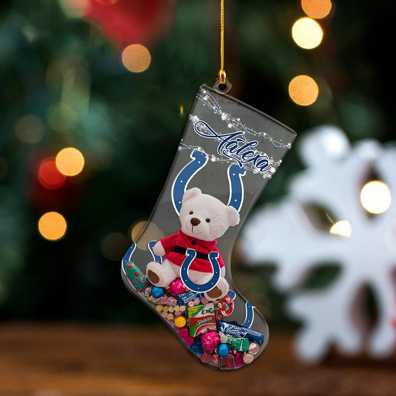 IND x NFL Christmas Personalized Acrylic Ornament DatND DVT