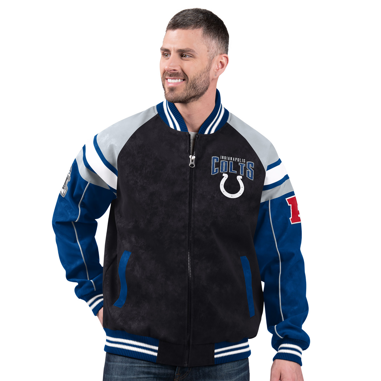 IND x NFL Officially Licensed Faux Suede Jacket DATND TANTD 261125