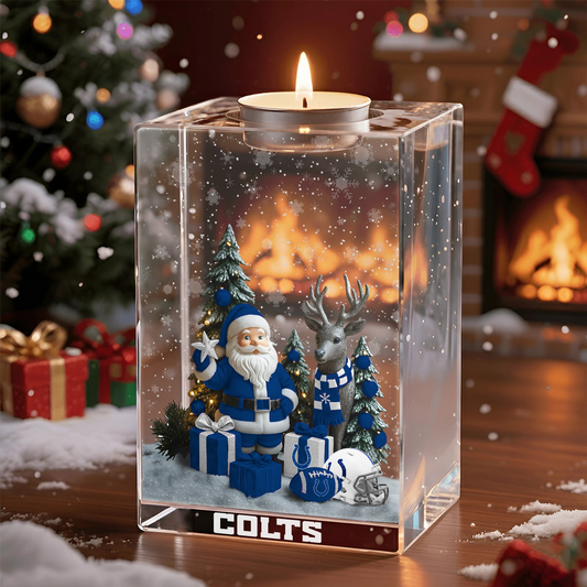 IND x NFL Personalized Christmas Crystal Candle Holder 2211 DatND DVT