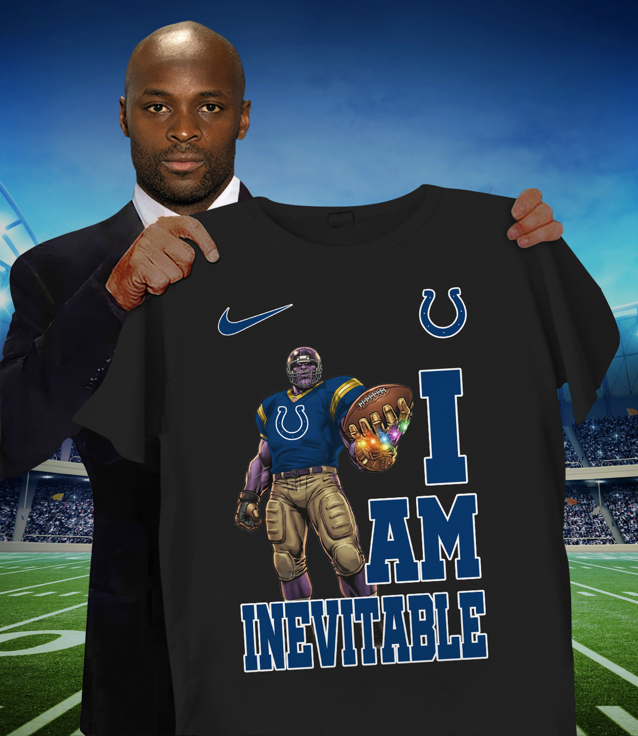 IND x NFL Thanos I Am Inevitable T-Shirt DATND TANTD