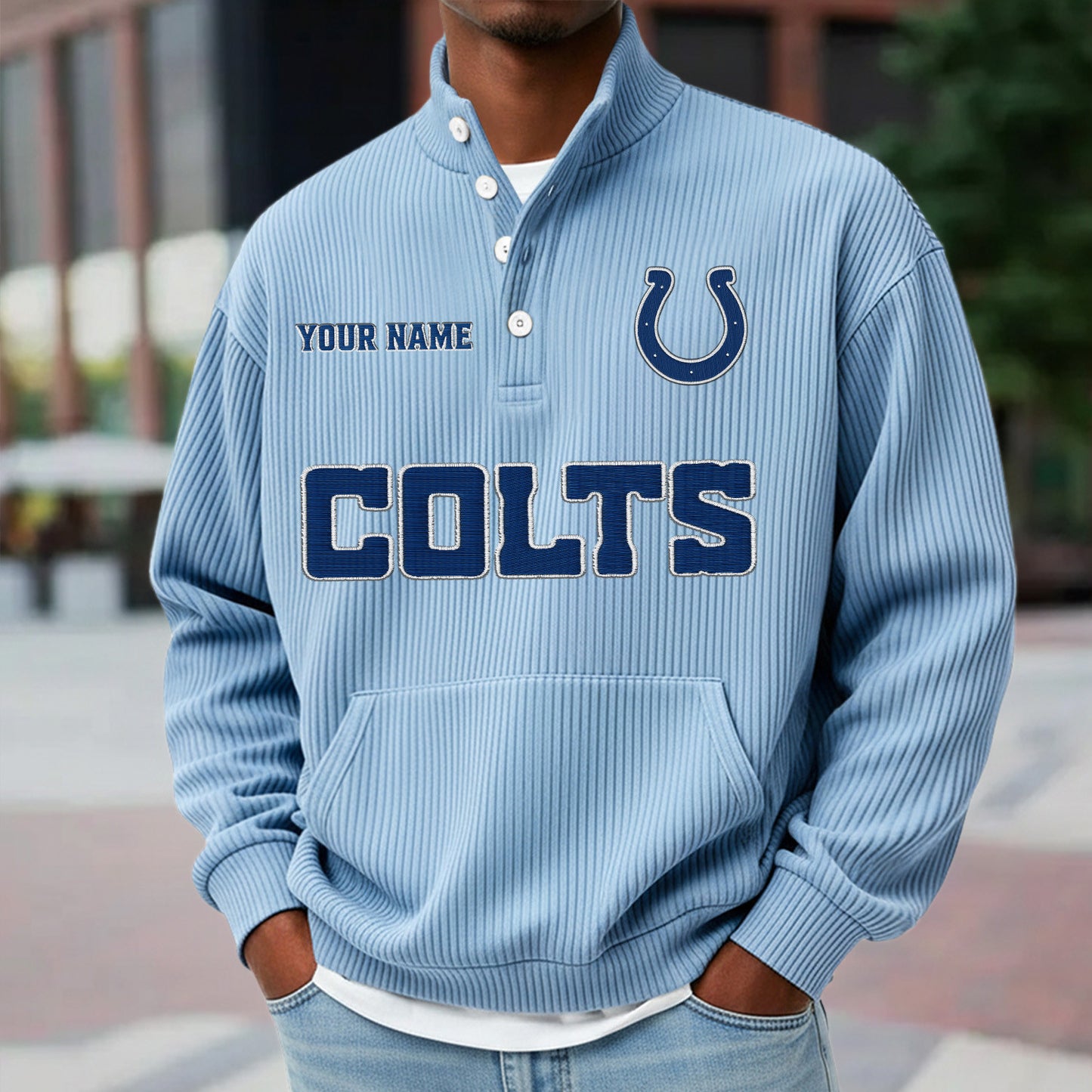 IND x NFL Waffle High Neck Long Sleeved Sweatshirt DATND TANTD 221125
