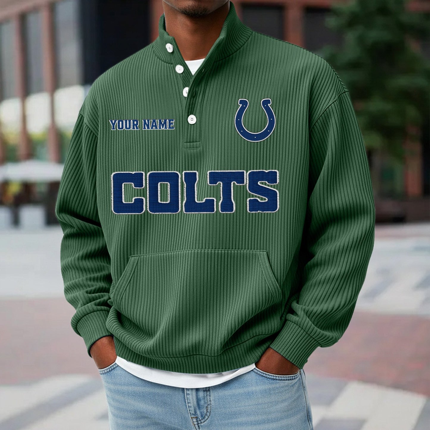 IND x NFL Waffle High Neck Long Sleeved Sweatshirt DATND TANTD 221125