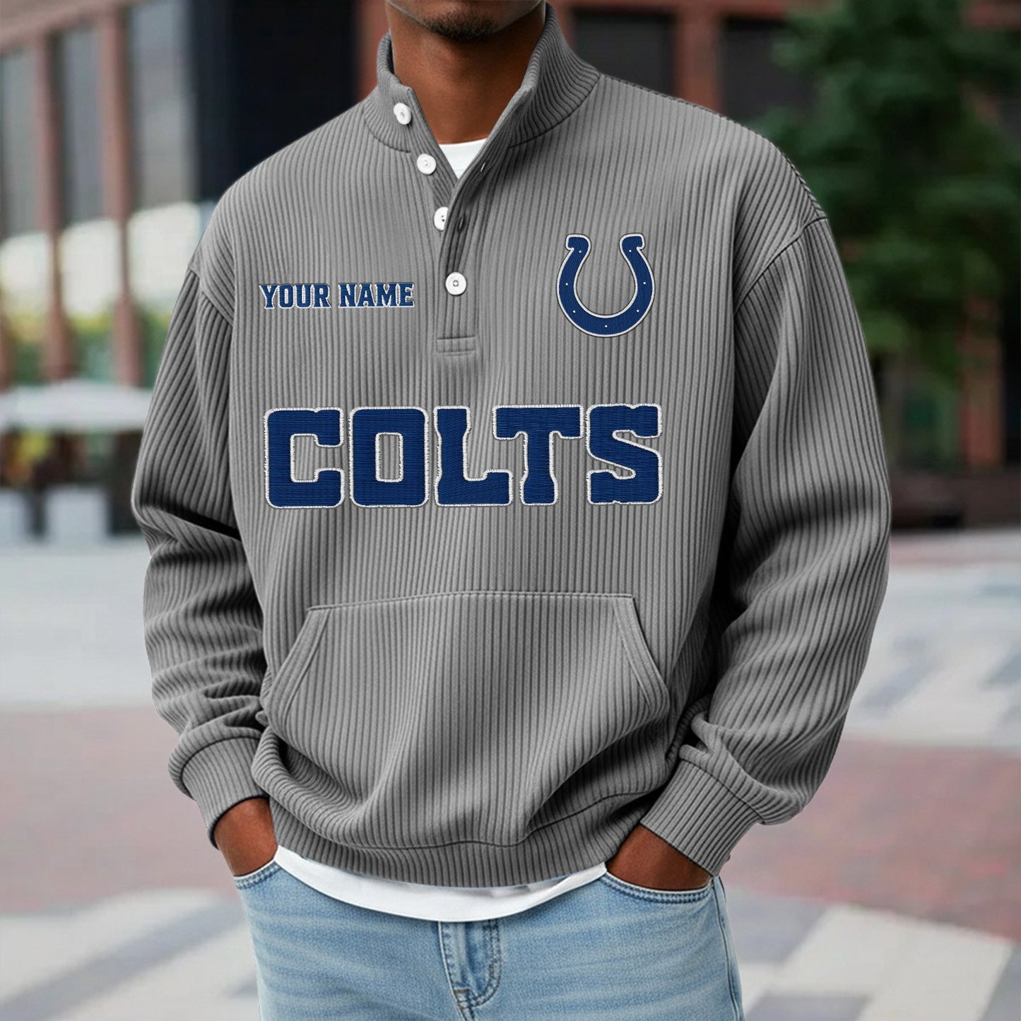 IND x NFL Waffle High Neck Long Sleeved Sweatshirt DATND TANTD 221125