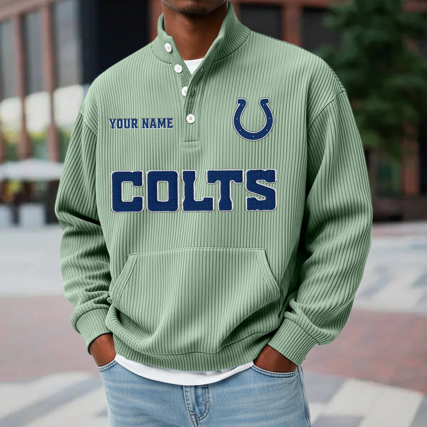 IND x NFL Waffle High Neck Long Sleeved Sweatshirt DATND TANTD 221125