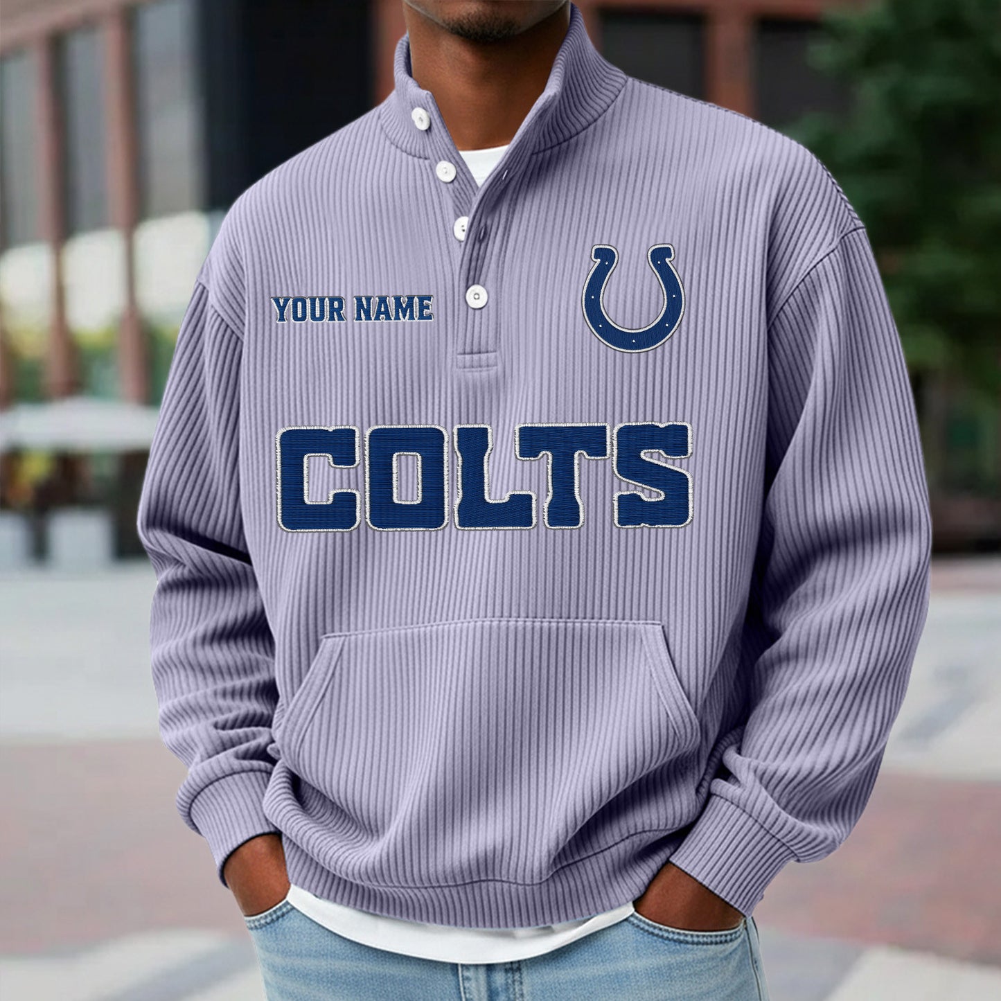 IND x NFL Waffle High Neck Long Sleeved Sweatshirt DATND TANTD 221125