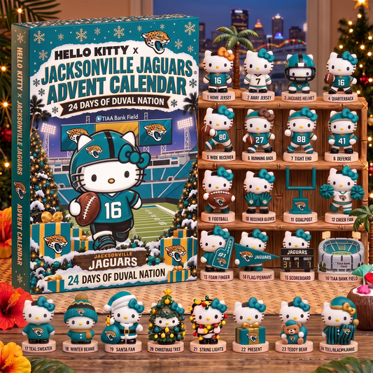 JAC X Hello Kitty x NFL Christmas Advent Calendar - 24 Days Mini Figure Gift Set