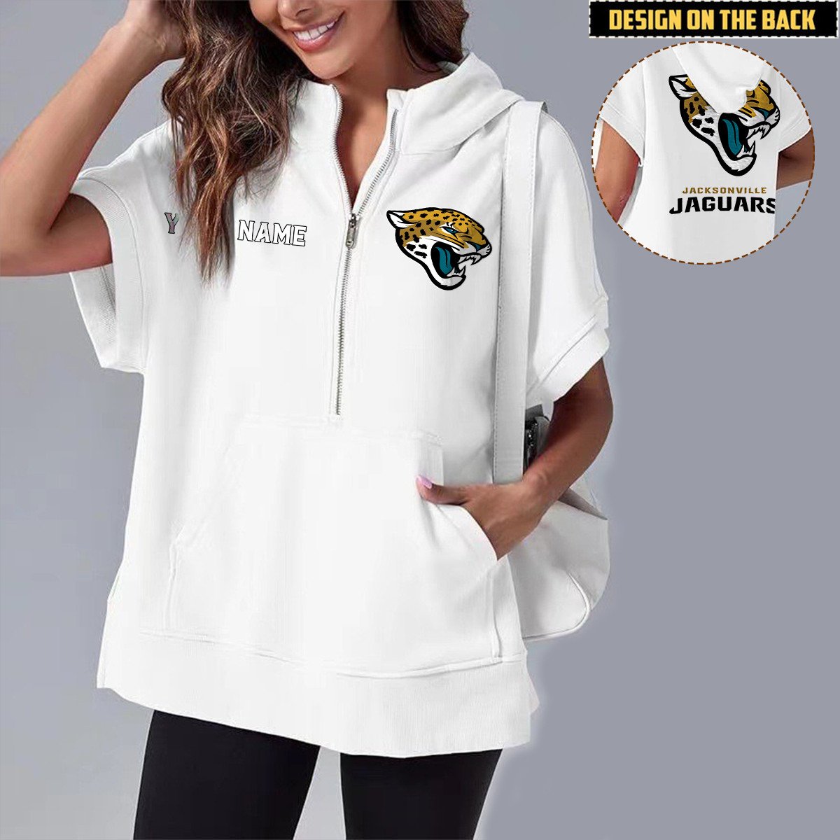 JAC x NFL Short Sleeve Zip Hoodie DATND TANTD