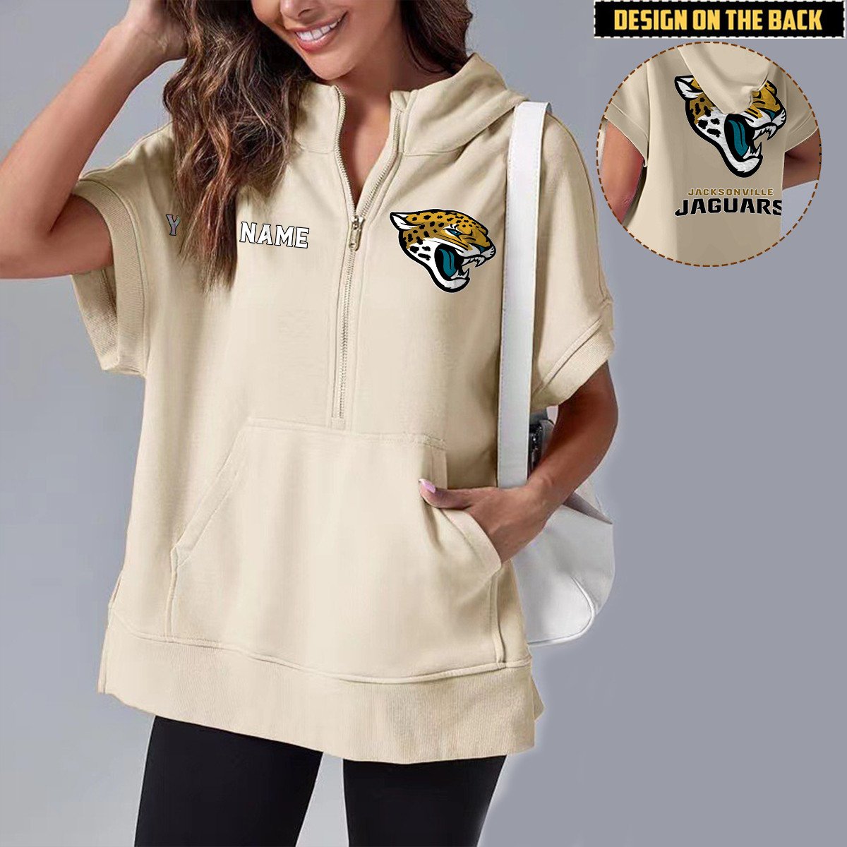 JAC x NFL Short Sleeve Zip Hoodie DATND TANTD