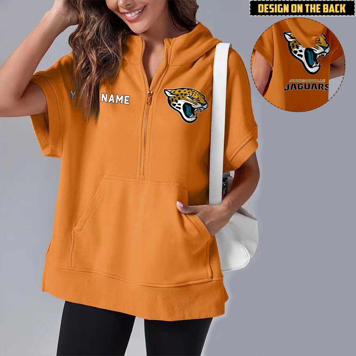 JAC x NFL Short Sleeve Zip Hoodie DATND TANTD