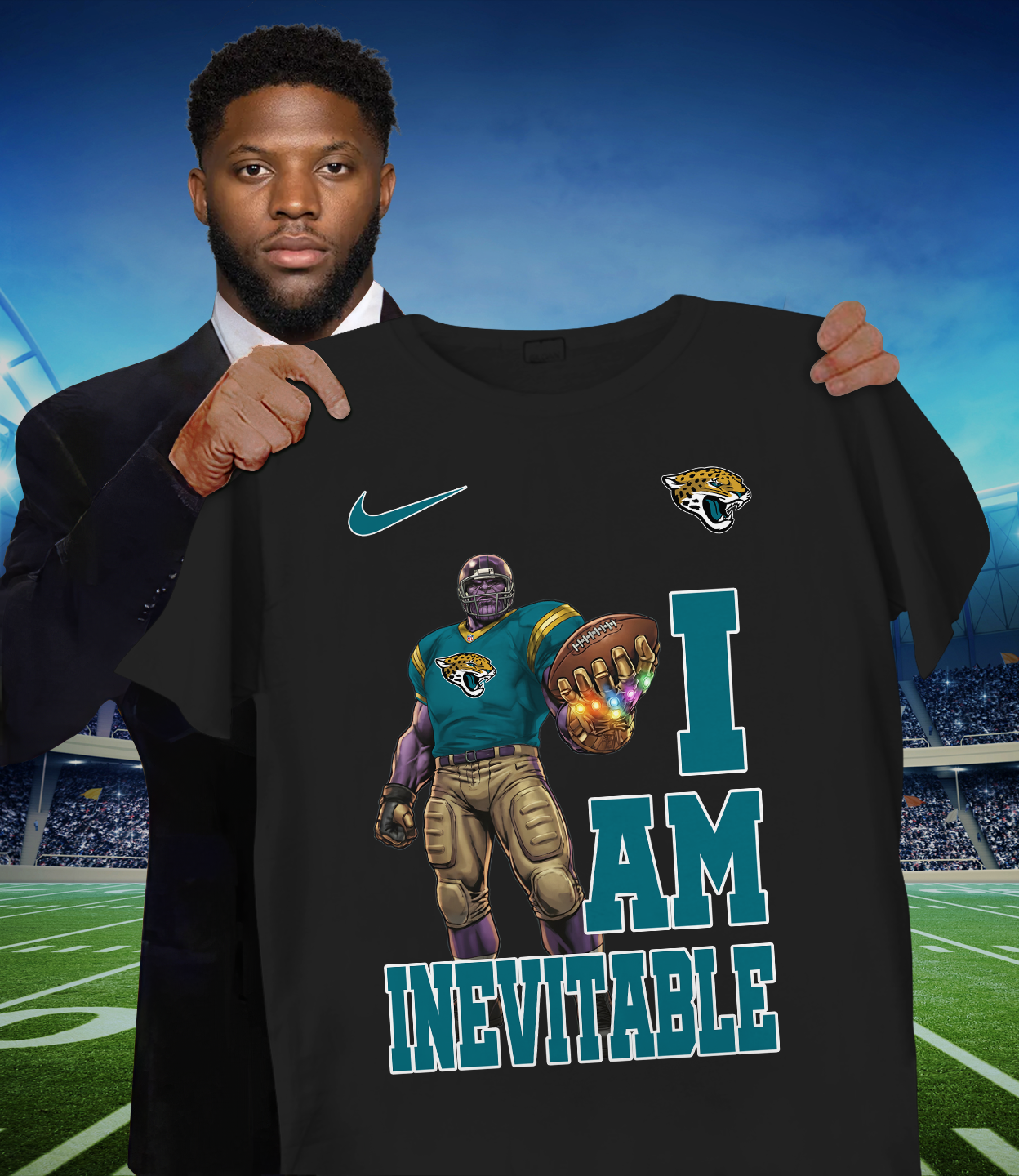 JAC x NFL Thanos I Am Inevitable T-Shirt DATND TANTD