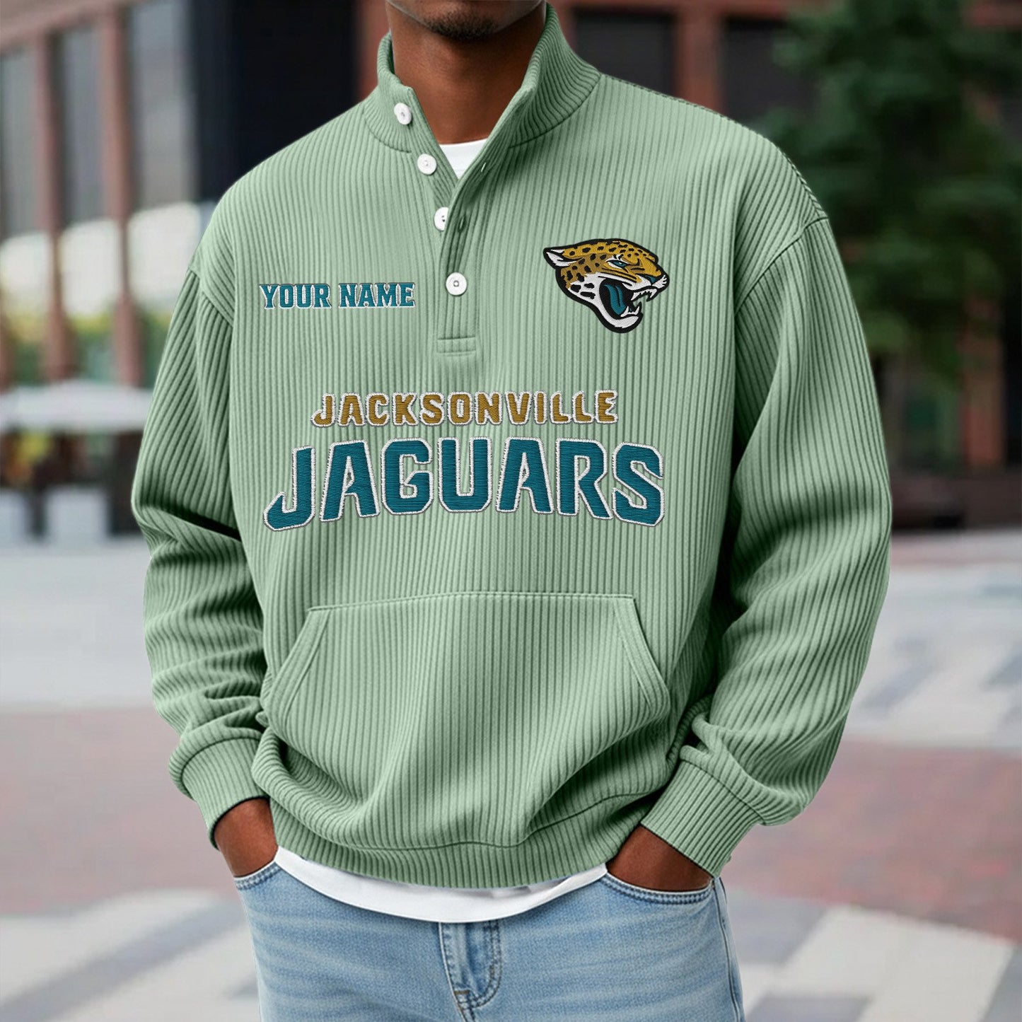 JAC x NFL Waffle High Neck Long Sleeved Sweatshirt DATND TANTD 221125