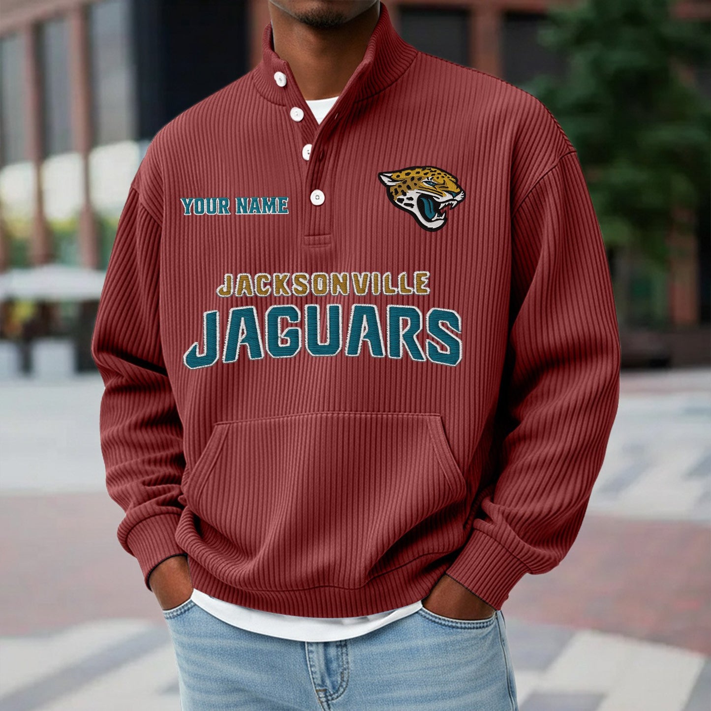 JAC x NFL Waffle High Neck Long Sleeved Sweatshirt DATND TANTD 221125