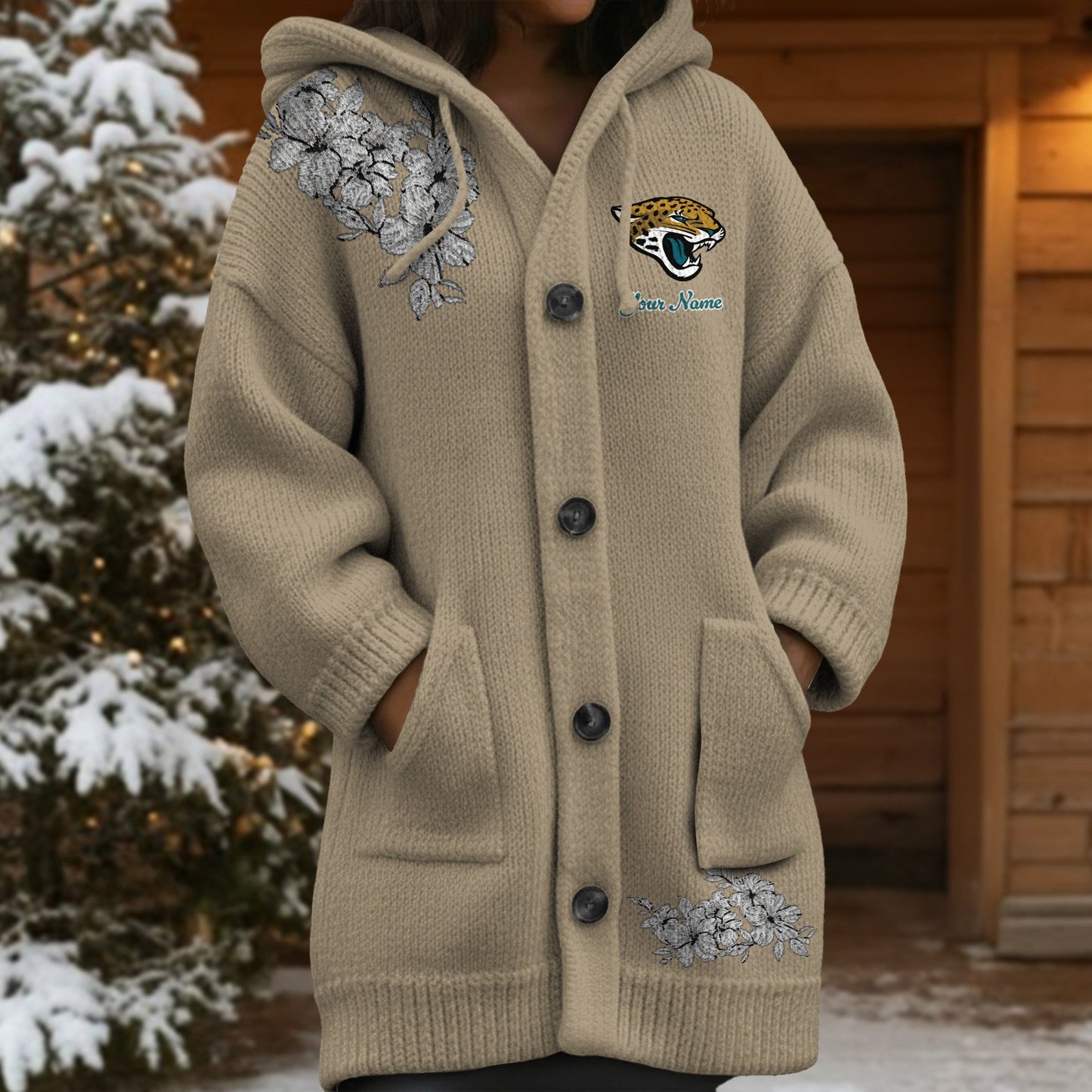 JAC x NFL Women's Casual Knitted Hooded Cardigan DATND TANTD 211125