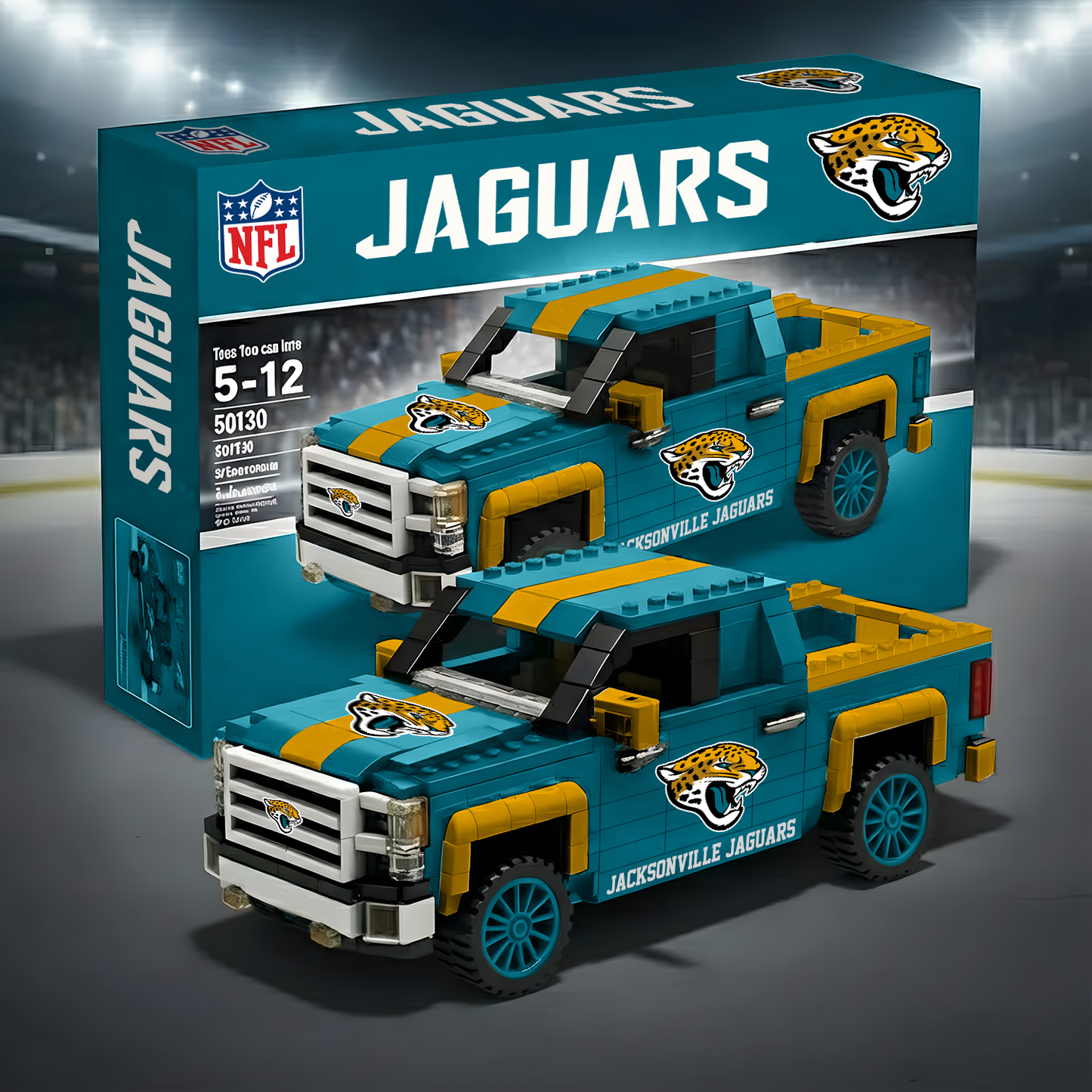 IND X NFL 3D Racing Truck Model Building Block Set 0212 NAK NHT