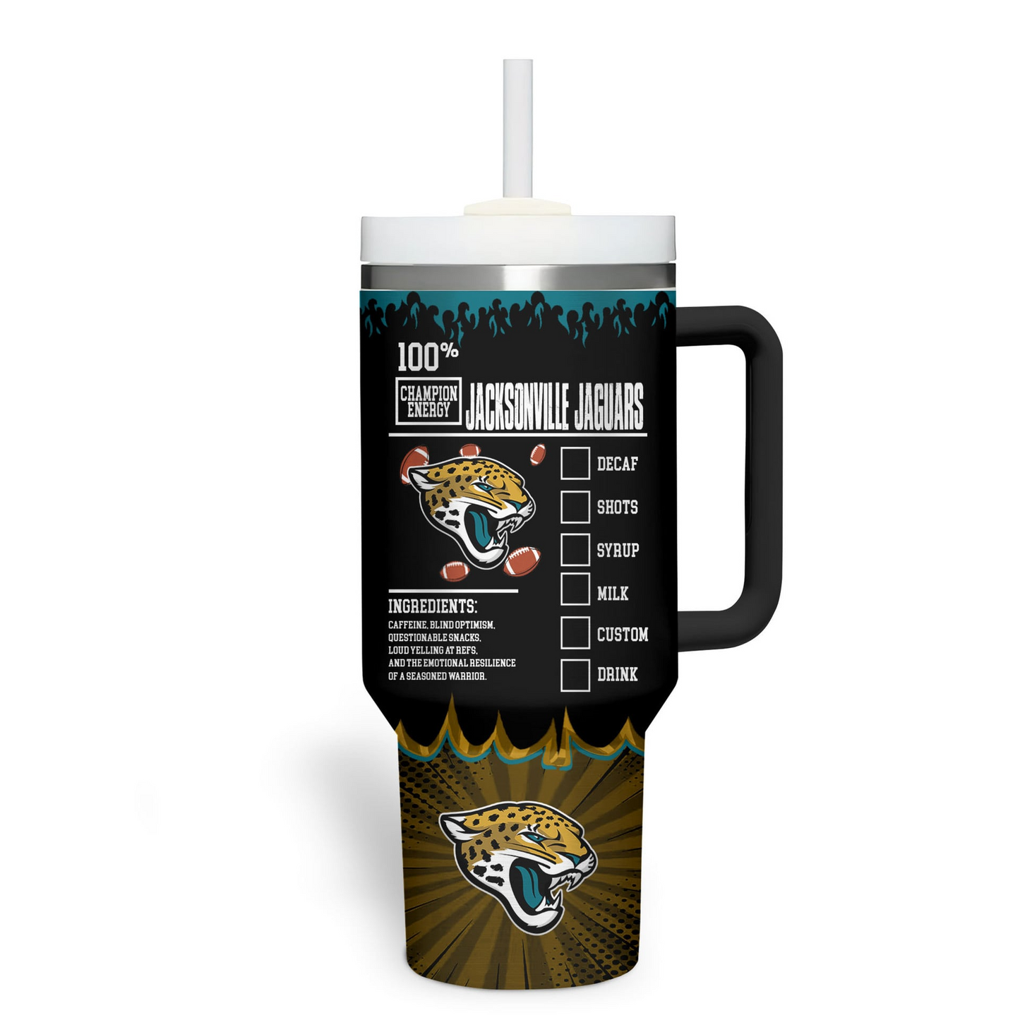 JJ Premium NFL Champion Energy Tumbler 40oz DDT CTND