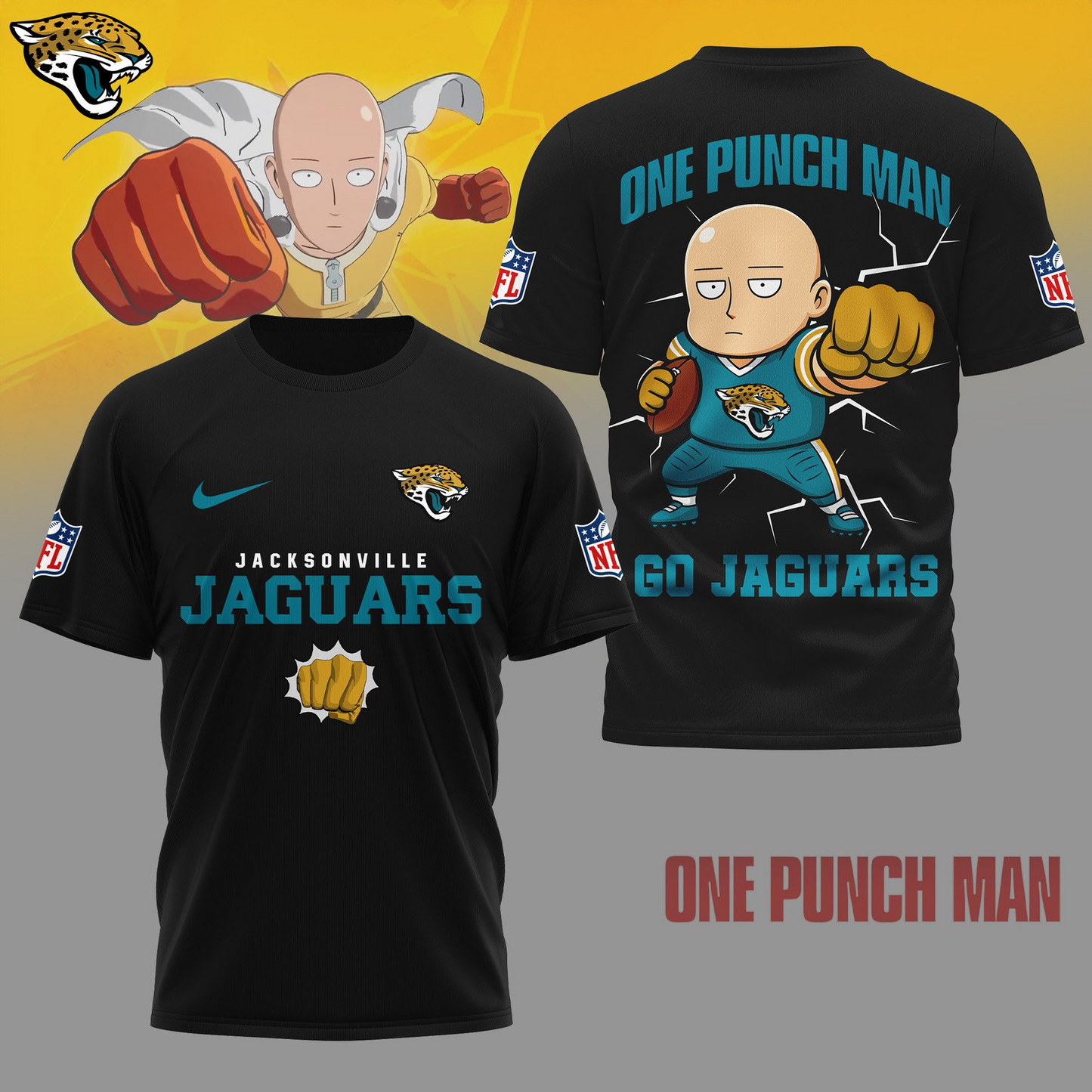 JJ Premium NFL One Punch Man Fan 3D Shirt DDT NTL