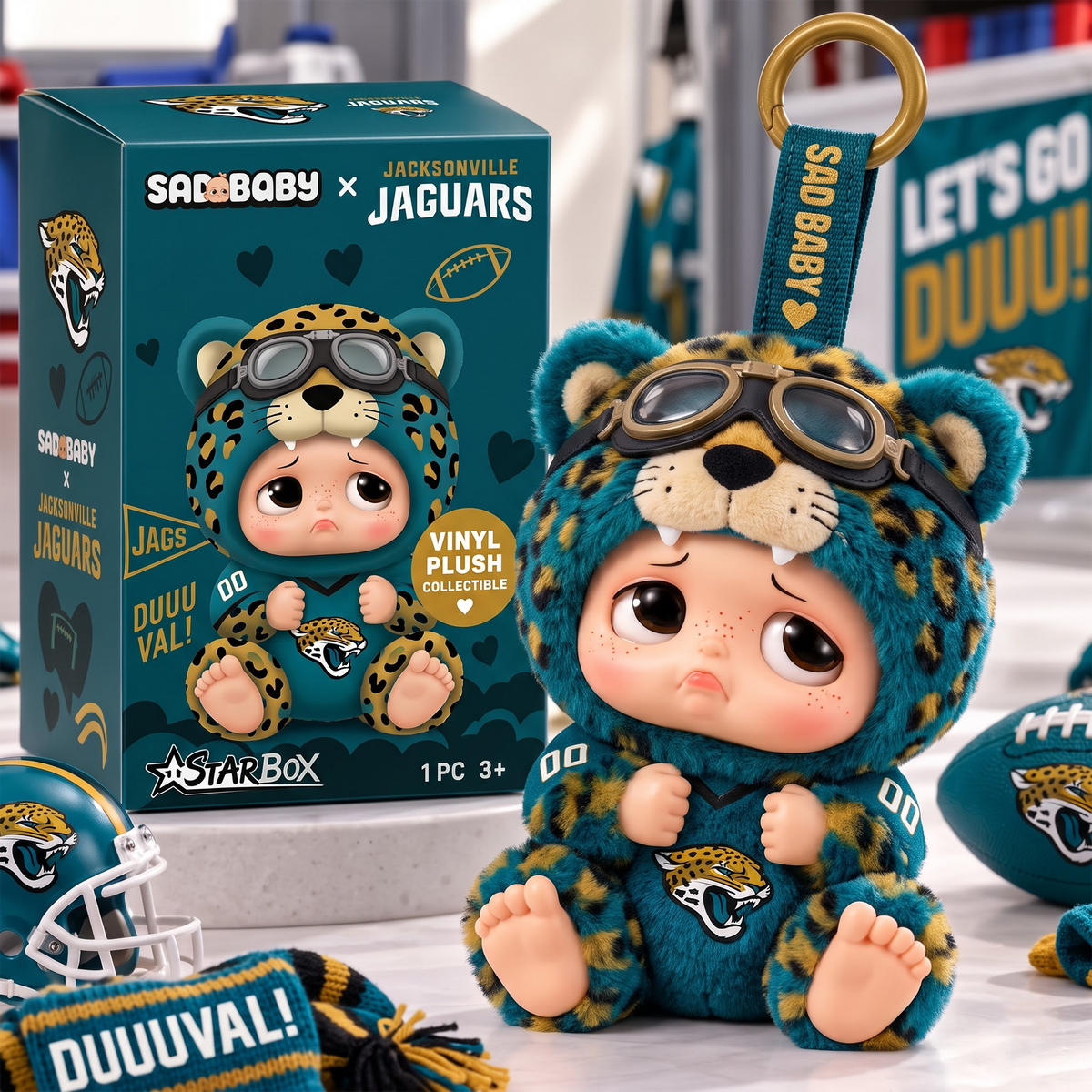 JJ x NFL Sad Baby Custom Vinyl Plush Keychain