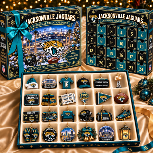 JJ x NFL Team Christmas Advent Calendar Box - 24 Days Countdown Tree Ornaments Gift Set 2809 NAK TTT