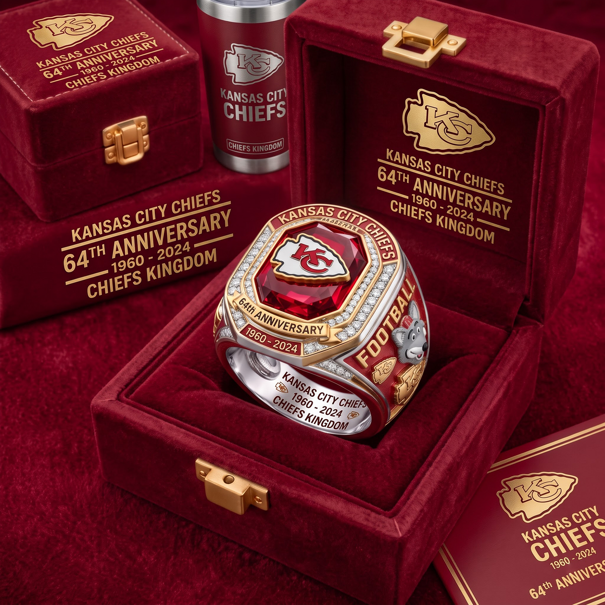KC X Custom NFL Team Anniversary Collector's Ring Set