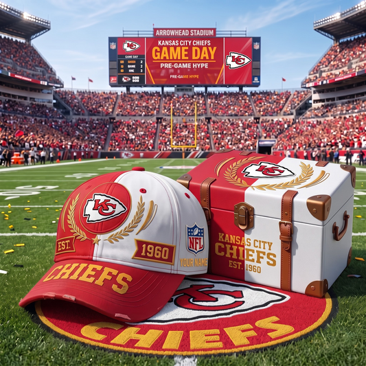 KC X Premium NFL Fan Cap & Collector Box Set – Custom Name Edition