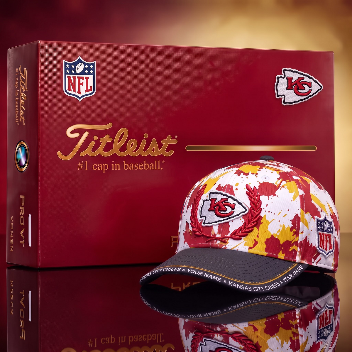 KC X Premium NFL Titleist Baseball Cap with Gift Box