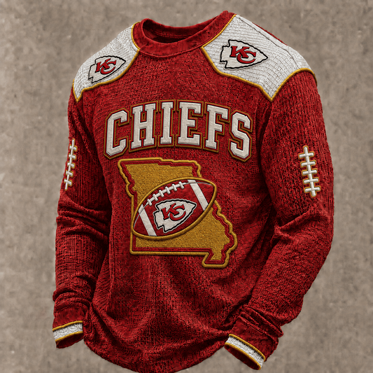 KC X Premium NFL  Vintage Baseball Stitch Sweatshirt