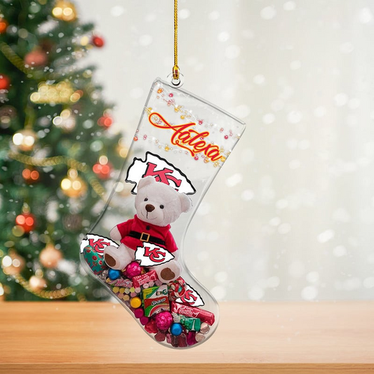 KC x NFL Christmas Personalized Acrylic Ornament DatND DVT