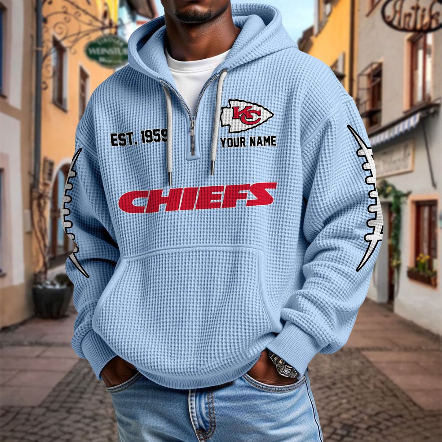 KC x NFL Waffle Hoodie DatND DVT