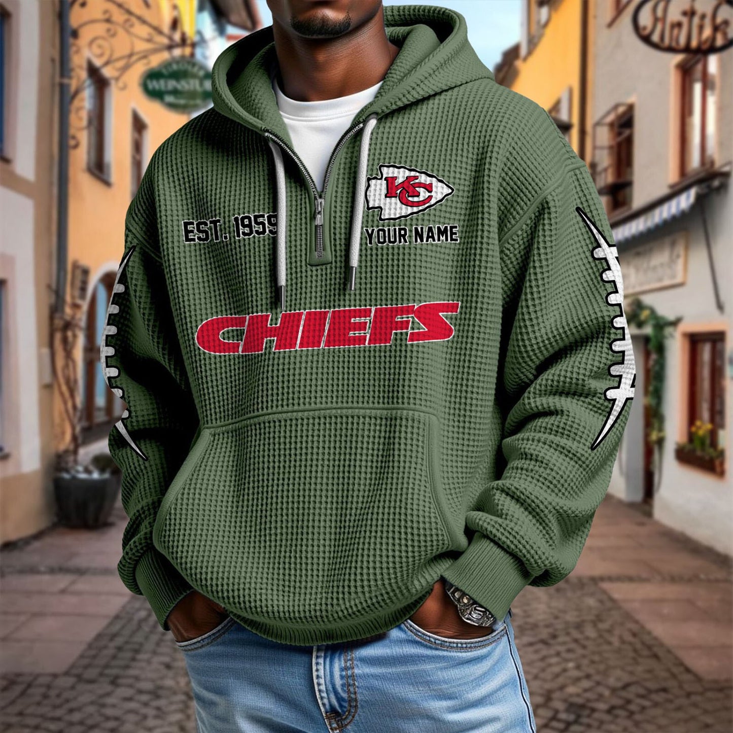 KC x NFL Waffle Hoodie DatND DVT