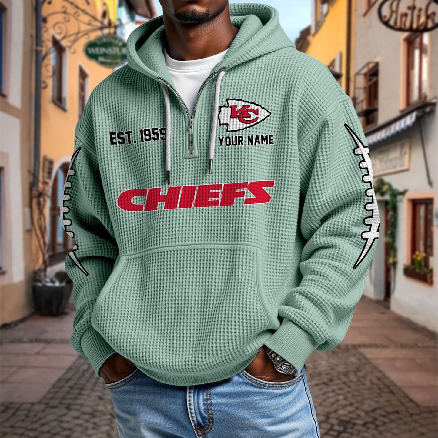 KC x NFL Waffle Hoodie DatND DVT