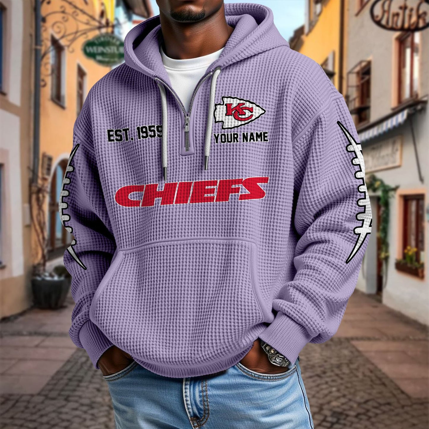 KC x NFL Waffle Hoodie DatND DVT
