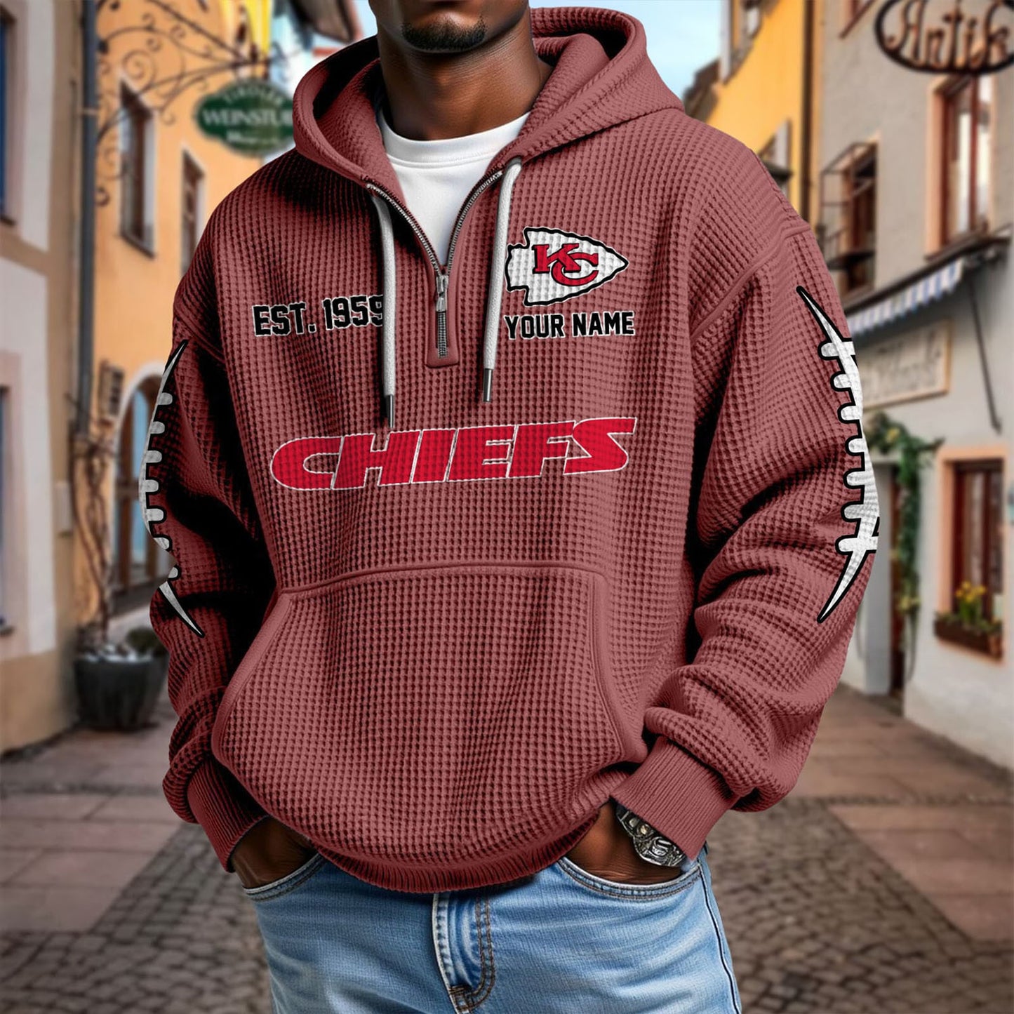KC x NFL Waffle Hoodie DatND DVT