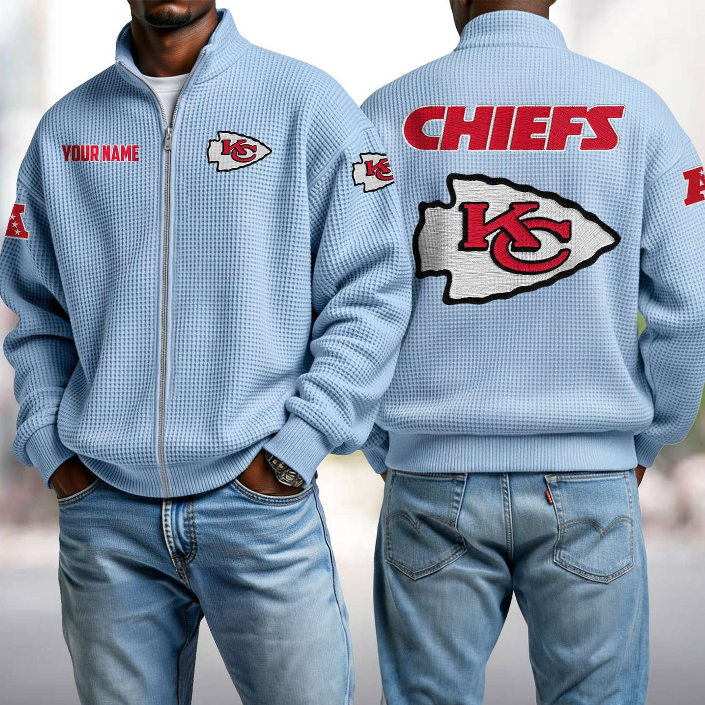 KC x NFL Waffle Zip-Up Sweatshirt DatND DVT