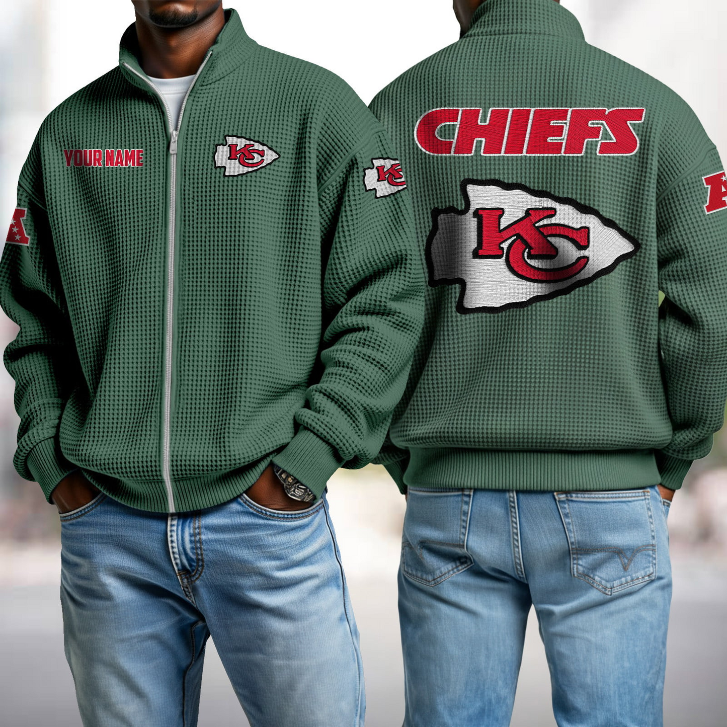 KC x NFL Waffle Zip-Up Sweatshirt DatND DVT