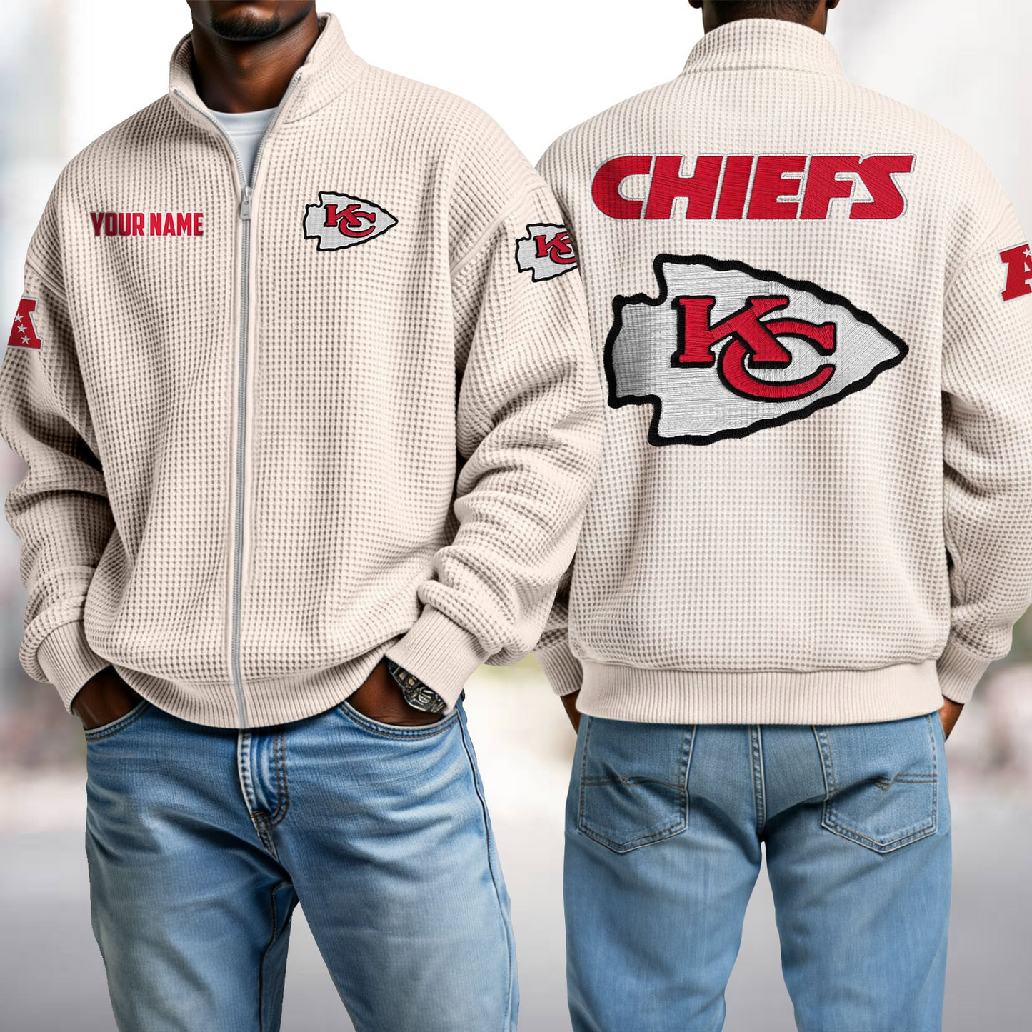 KC x NFL Waffle Zip-Up Sweatshirt DatND DVT