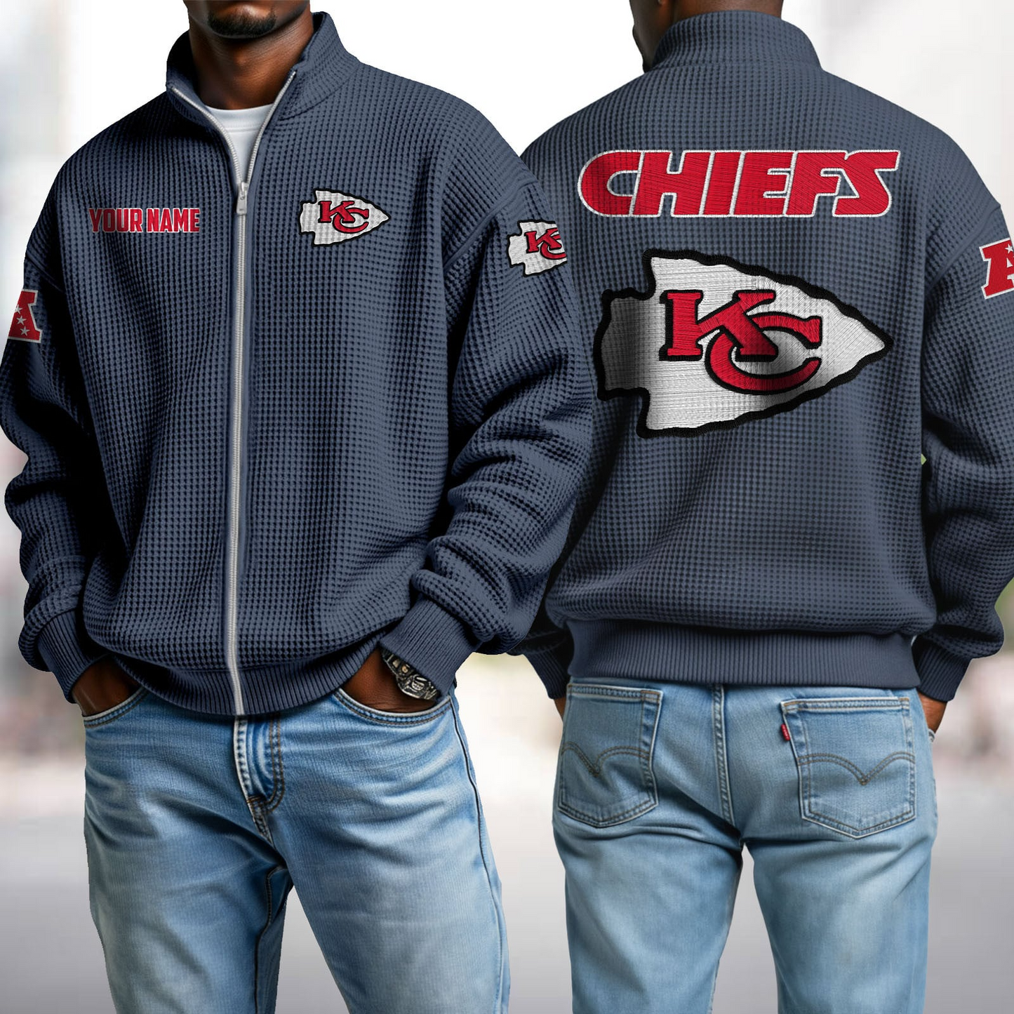 KC x NFL Waffle Zip-Up Sweatshirt DatND DVT