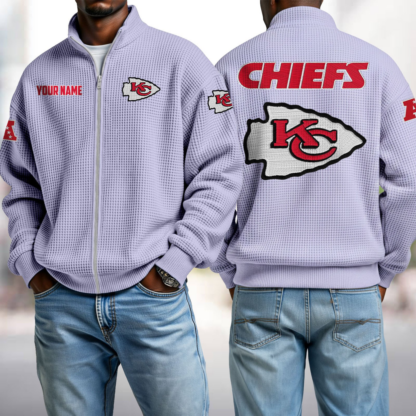 KC x NFL Waffle Zip-Up Sweatshirt DatND DVT