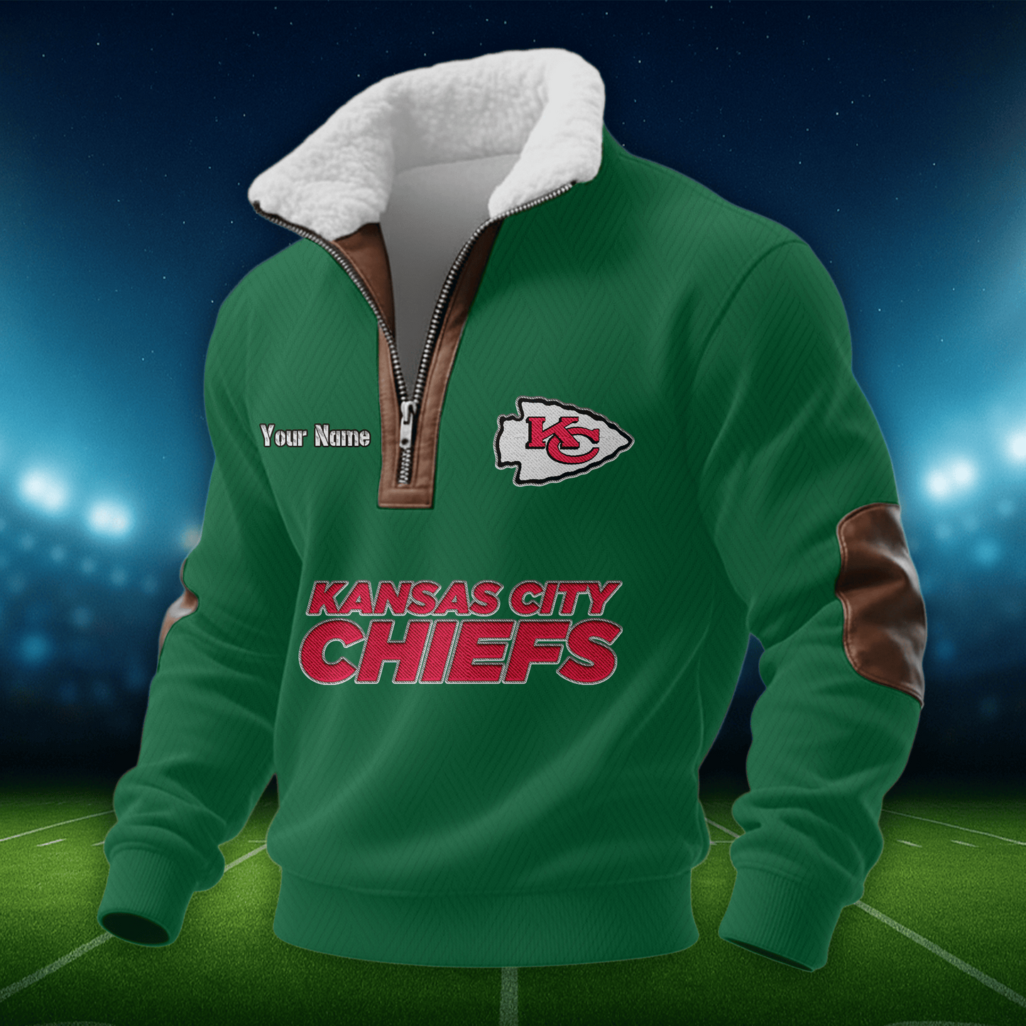 KCC NFL Men Fur Collar Sweatshirt DDT CTND