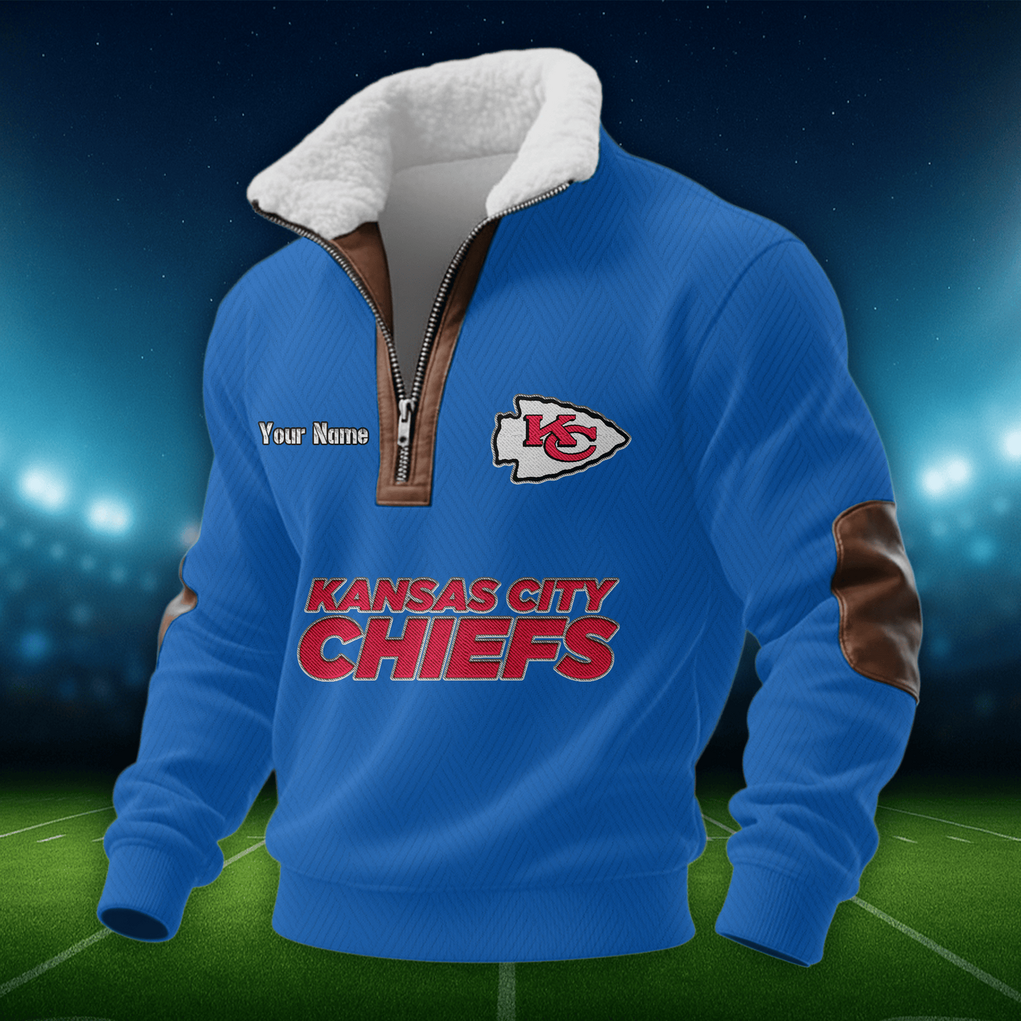 KCC NFL Men Fur Collar Sweatshirt DDT CTND