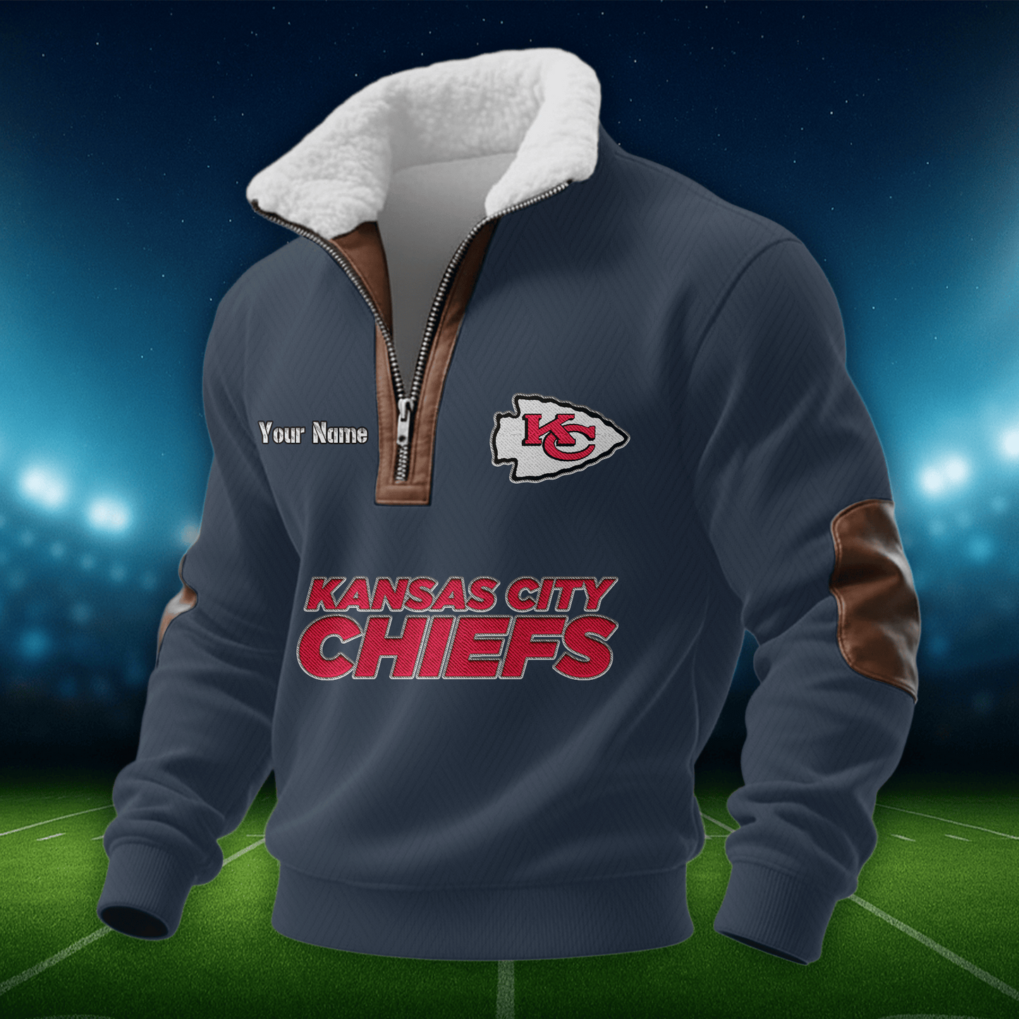 KCC NFL Men Fur Collar Sweatshirt DDT CTND
