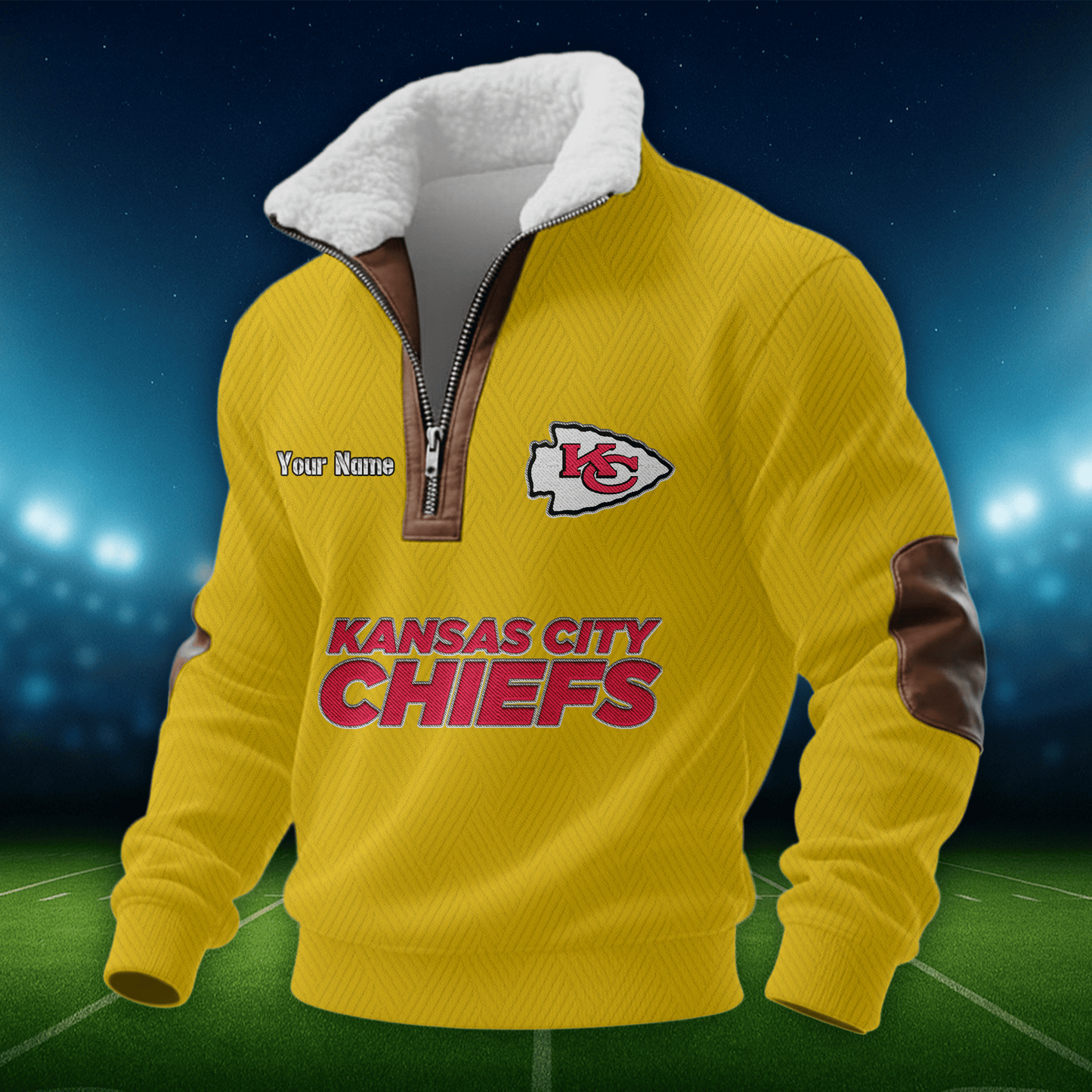 KCC NFL Men Fur Collar Sweatshirt DDT CTND