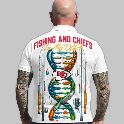 KCC Premium NFL Fishing In My DNA Polo Shirt DDT CTND