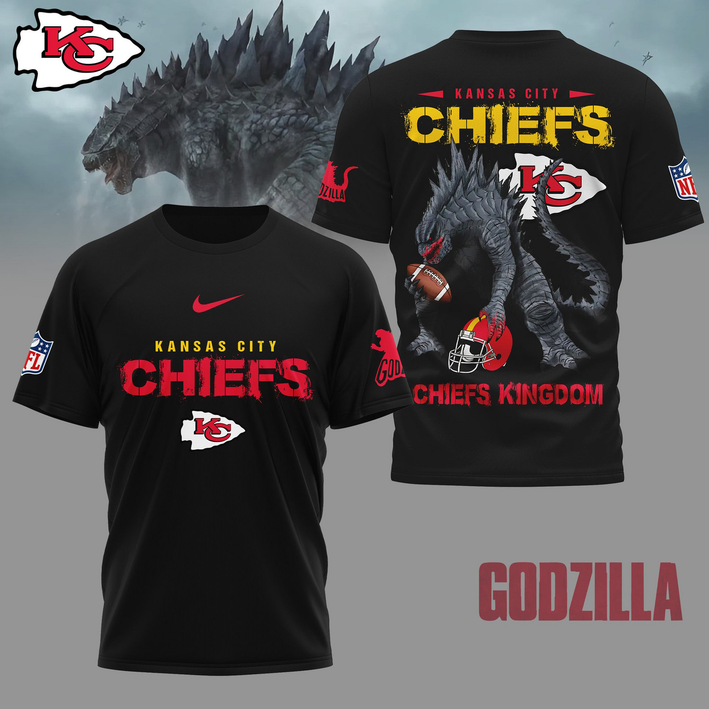 KCC Premium NFL Godzilla Football Shirt DDT CTND